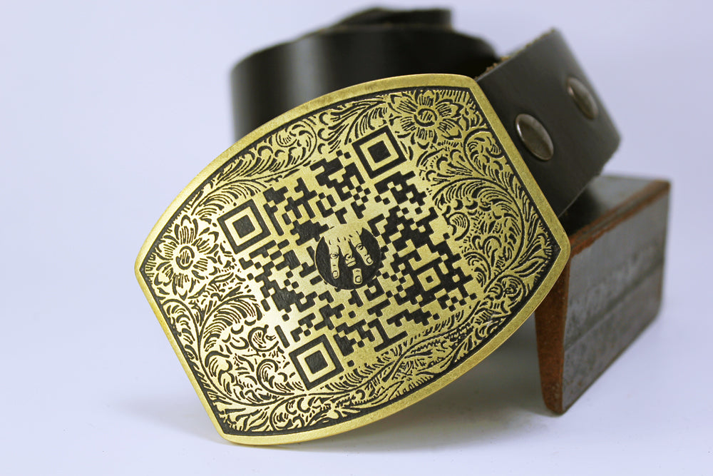 QR CODE Custom Belt Buckle