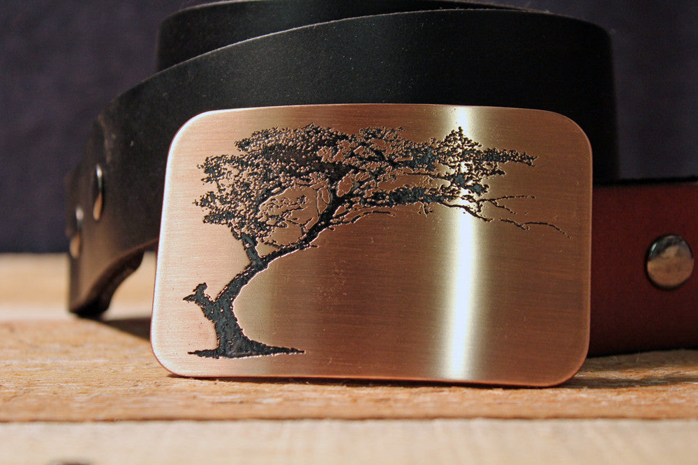 Bonsai Silhouette Belt Buckle-Metal Some Art