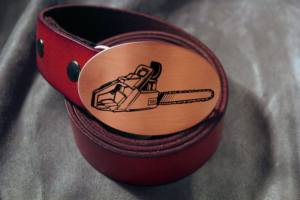 Chainsaw -LUMBERJACK- Belt Buckle-Metal Some Art