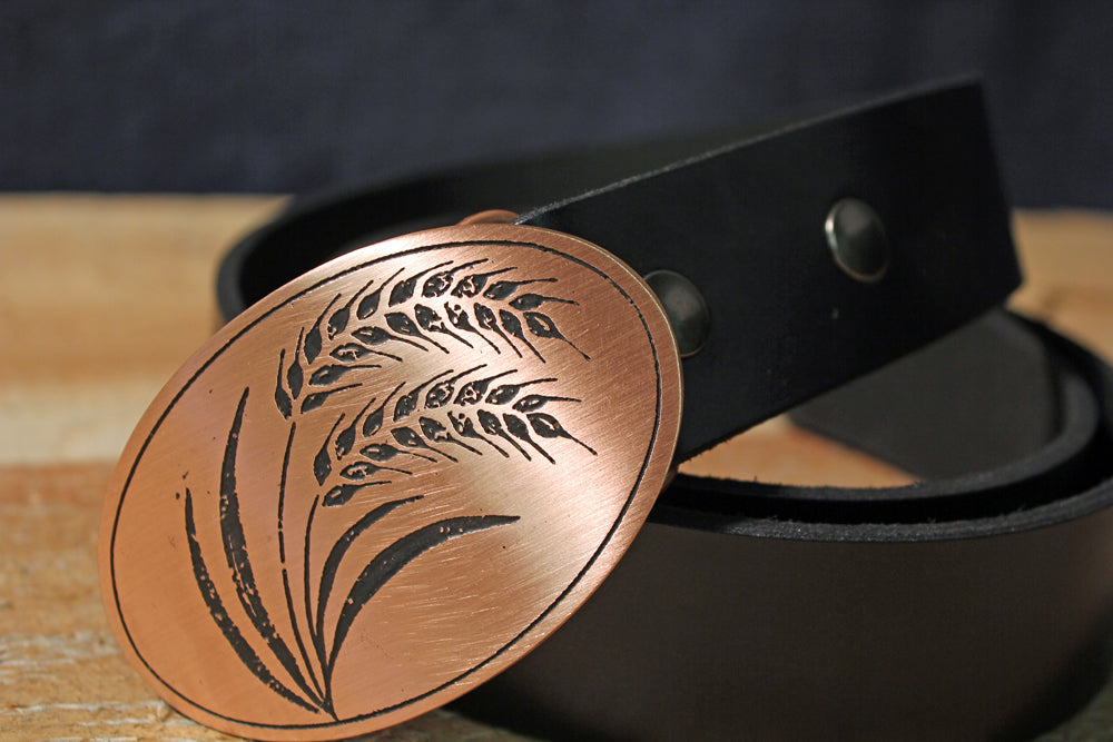 Wheat Farmer Belt Buckle - GLUTEN FREE!-Metal Some Art
