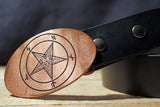 Satan Pentagram Goat Skull Belt Buckle-Metal Some Art