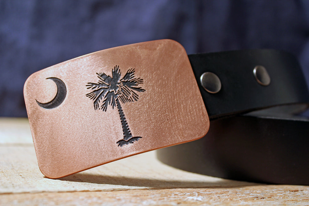 South Carolina Flag Belt Buckle