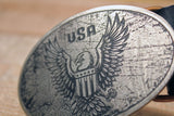 American Bald Eagle Belt Buckle -USA RUSTIC-