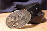 Crossed Pistons MECHANIC- "Car Guy" Belt Buckle