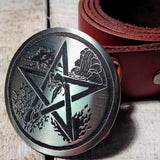 Wiccan Pentacle PENTAGRAM Belt Buckle-Metal Some Art
