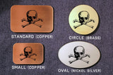 Skull and Bones Belt Buckle-Metal Some Art