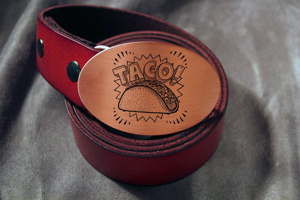 TACO TIME! Belt Buckle-Metal Some Art