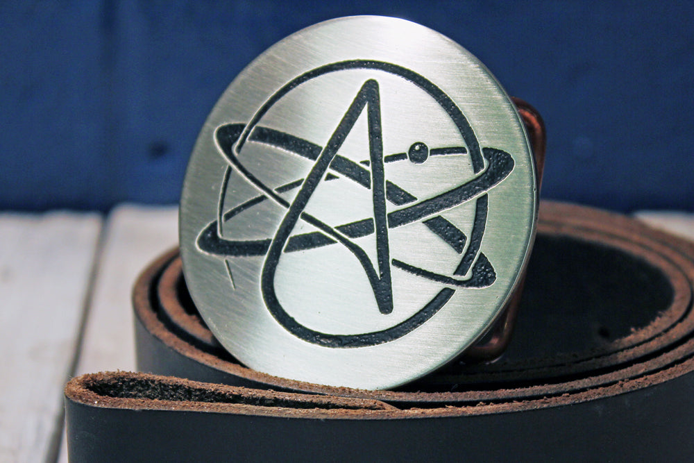 Athiest Logo Belt Buckle-Metal Some Art