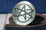 Athiest Logo Belt Buckle-Metal Some Art