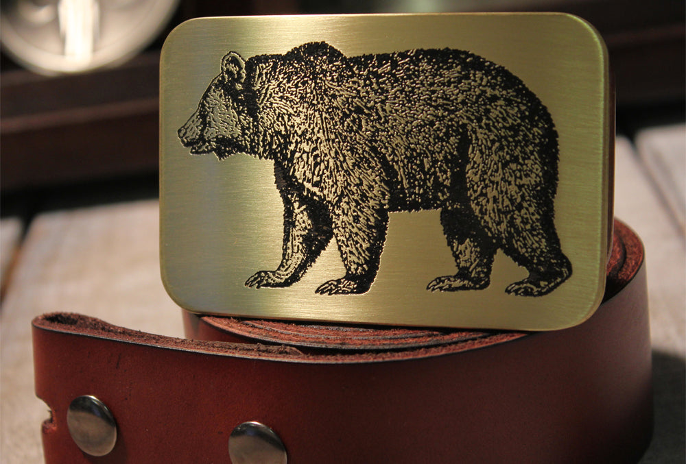 Adirondack Bear Belt Buckle-Metal Some Art