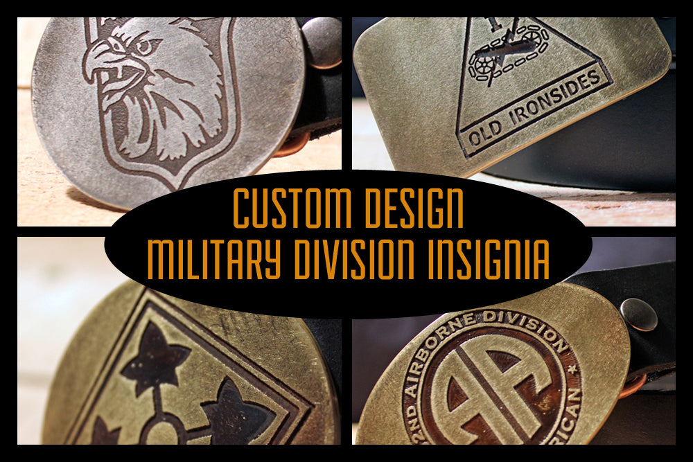 Custom ARMY DIVISION Belt Buckle-Metal Some Art