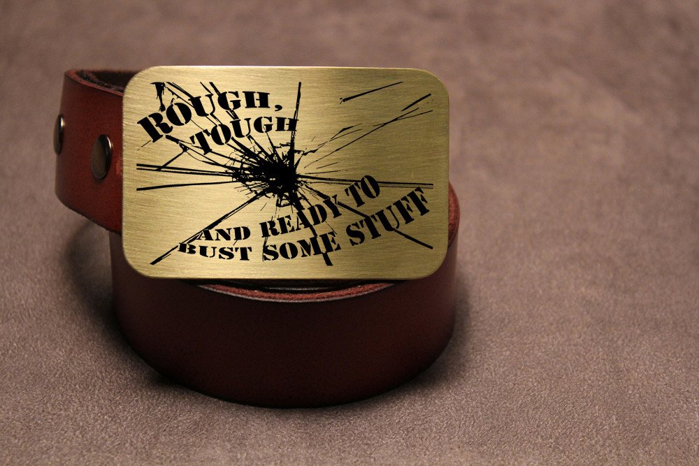 TOUGH GUY! Belt Buckle-Metal Some Art