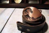 The Great Wave off Kanagawa Tsunami Belt Buckle-Metal Some Art
