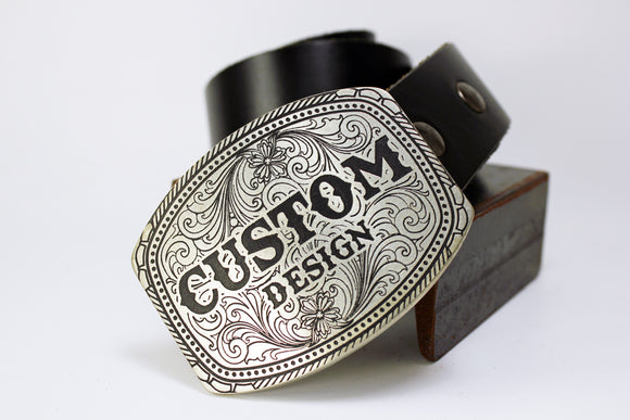 MADE IN USA Personalized Belt Buckle, Groomsman Belt Buckle, Cowboy Belt  Buckle, Brass Finish