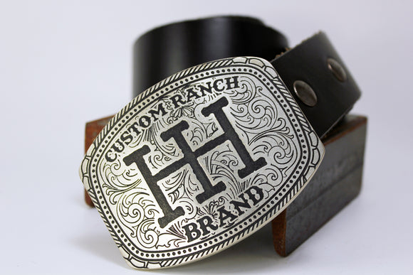 Made in USA Personalized Belt Buckle, Groomsman Belt Buckle, Cowboy Belt  Buckle, Silver Finish