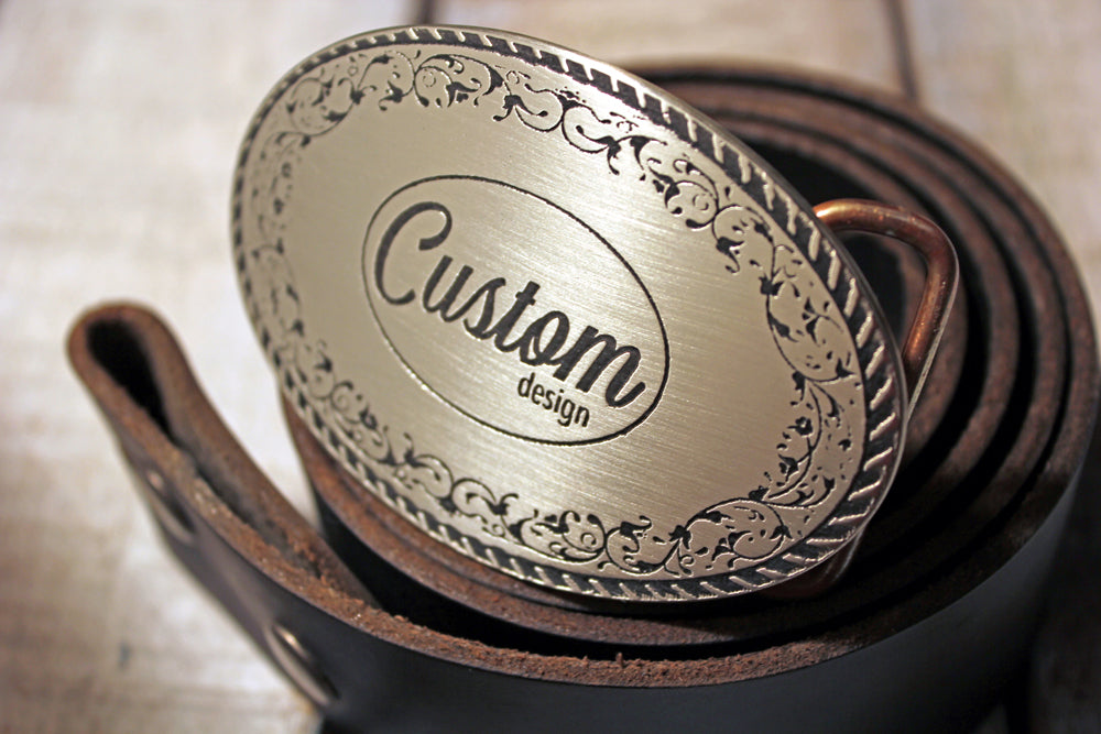 Oval Personalized Belt Buckle