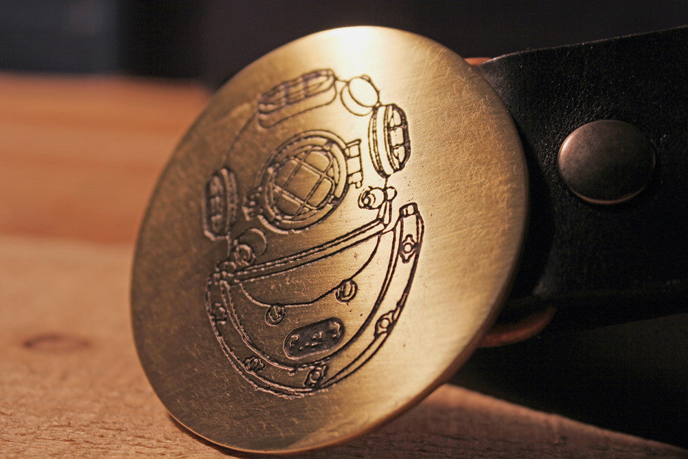 SCUBA Diving Helmet Belt Buckle-Metal Some Art
