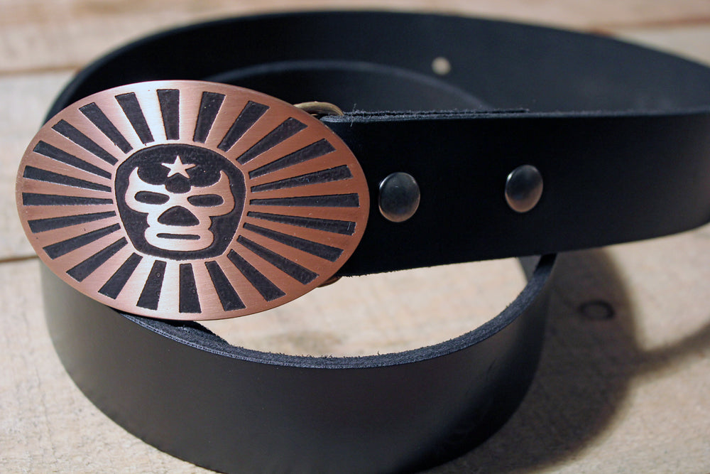 Custom Belt Buckles - Mens Leather Belts Metal Some Art Standard / Copper
