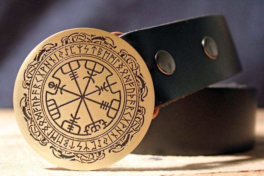 Viking Compass -VEGVISIR- Belt Buckle-Metal Some Art