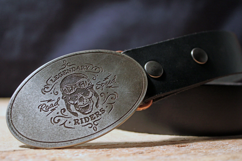 Custom Belt Buckles - Mens Leather Belts Metal Some Art Circle / Copper