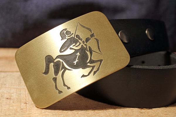 Sagittarius -ZODIAC / ASTROLOGY Belt Buckle – Metal Some Art display picture 1