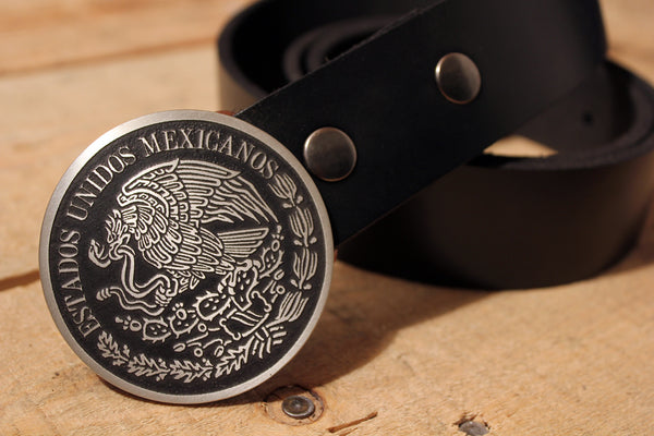 Mexican Flag Belt Buckle MEXICO Metal Some Art