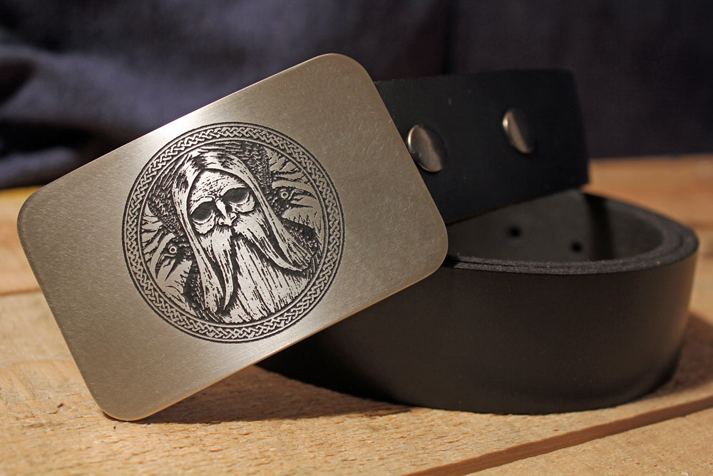 Metal Some Art Odin -Crow- Viking Belt Buckle Standard / Nickel Silver