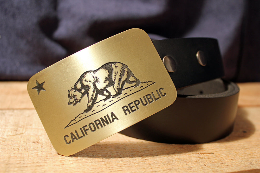 California State Flag Belt Buckle – Metal Some Art