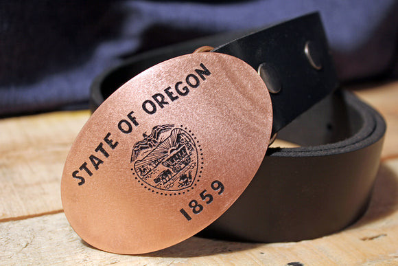 Oregon State Flag Belt Buckle