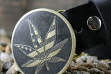 American Pot Leaf - Marijuana Belt Buckle