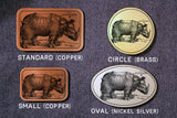 Rhinoceros Belt Buckle-Metal Some Art