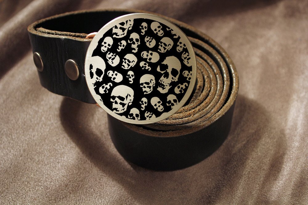 Skull Belt Buckle-Metal Some Art