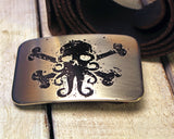 Cthulhu Pirate Skull Belt Buckle-Metal Some Art