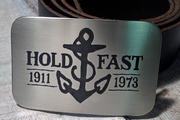 Sailor Jerry Anchor HOLD FAST Etched Metal Belt  