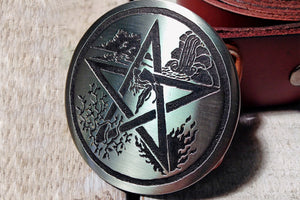 Wiccan Pentacle PENTAGRAM Belt Buckle-Metal Some Art