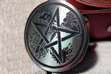 Wiccan Pentacle PENTAGRAM Belt Buckle-Metal Some Art